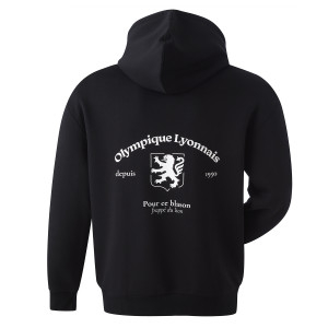 Hoodie Frappé Du Lion Noir Mixte