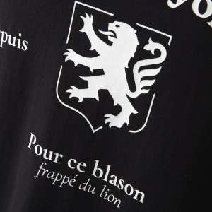 T-Shirt Frappé Du Lion Noir Mixte - Olympique Lyonnais