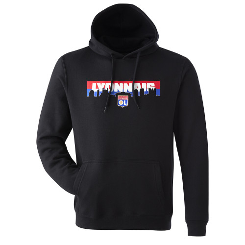 OL Horizon Black Mixed Sweatshirt - Olympique Lyonnais