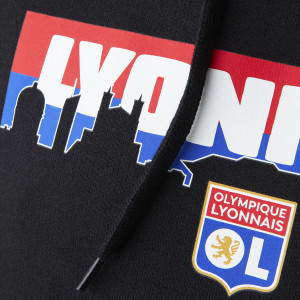OL Horizon Black Mixed Sweatshirt - Olympique Lyonnais