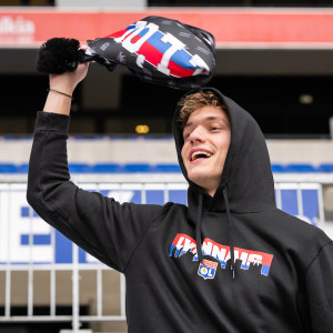 OL Horizon Black Mixed Sweatshirt - Olympique Lyonnais