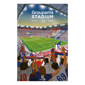 Affiche Soir de Match OL 40 x 60 cm