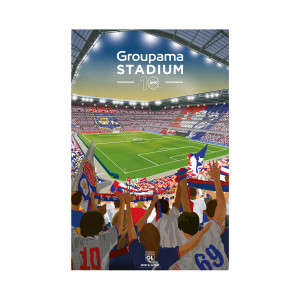 Affiche Soir de Match OL 30 x 40 cm