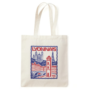 OL Postcard Tote Bag - Olympique Lyonnais
