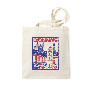OL Postcard Tote Bag - Olympique Lyonnais