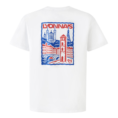 OL Postcard White Unisex T-shirt - Olympique Lyonnais