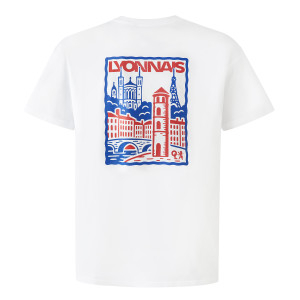 T-Shirt OL Postcard Blanc Mixte