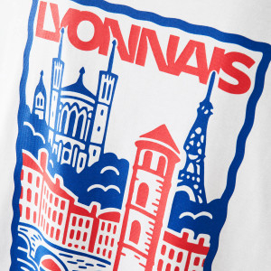 T-shirt OL Postcard Blanc Mixte - Olympique Lyonnais