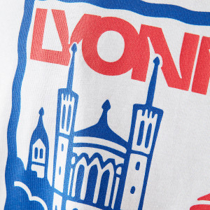 T-shirt OL Postcard Blanc Mixte - Olympique Lyonnais