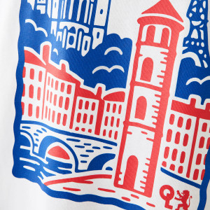 T-shirt OL Postcard Blanc Mixte - Olympique Lyonnais