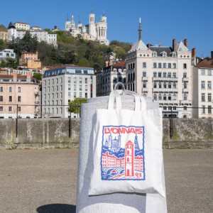 OL Postcard Tote Bag - Olympique Lyonnais