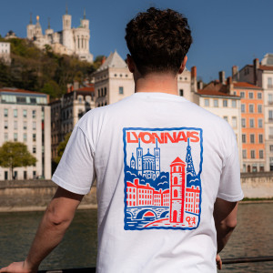 T-shirt OL Postcard Blanc Mixte - Olympique Lyonnais