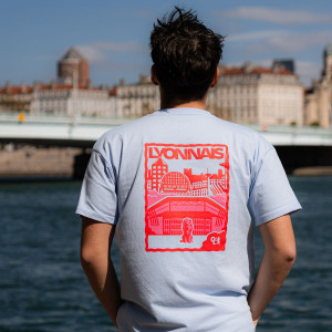 T-Shirt OL Postcard Bleu Mixte - Olympique Lyonnais