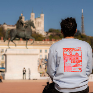 Sweatshirt OL Postcard Bleu Mixte - Olympique Lyonnais