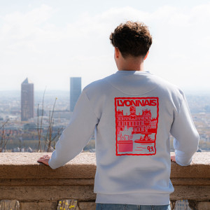 Sweatshirt OL Postcard Bleu Mixte - Olympique Lyonnais