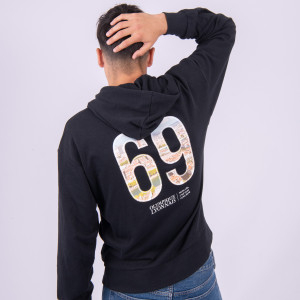 City Tone Black Unisex Hoodie - Olympique Lyonnais