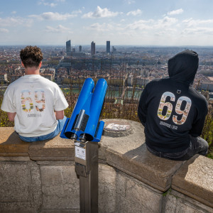 Sweat à capuche City Tone Noir Mixte - Olympique Lyonnais