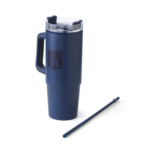 Insulated Mug with Straw - Olympique Lyonnais