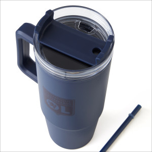 Insulated Mug with Straw - Olympique Lyonnais
